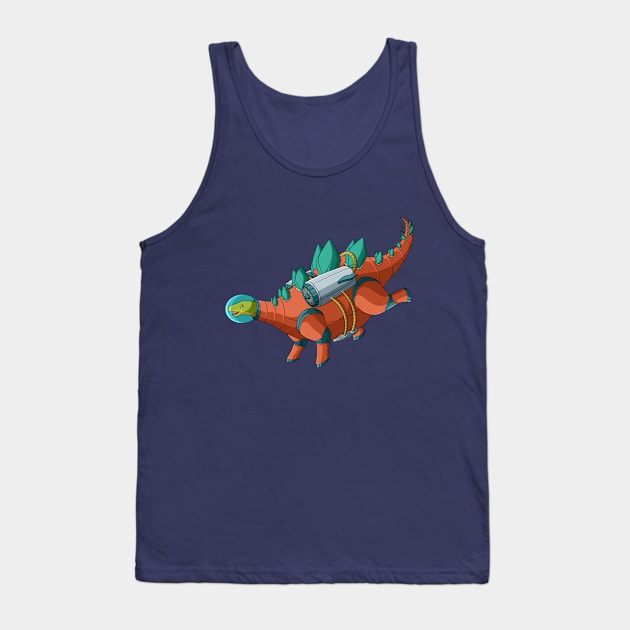 Stegosaurus Dinosaur Astronaut Tank Top by Kanvasdesign